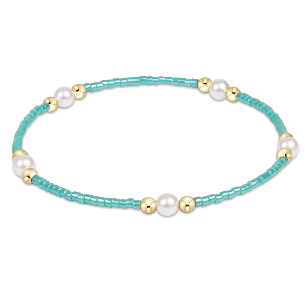 Hope purpose pearl bracelet - turquoise