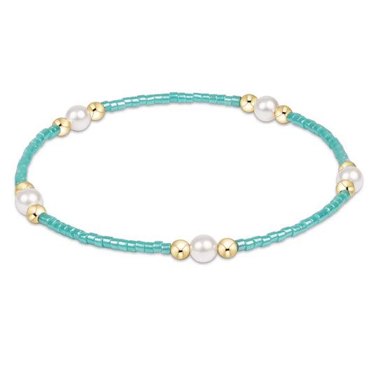 Hope purpose pearl bracelet - turquoise