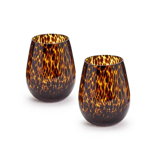 Tortoise Stemless Wine Glass