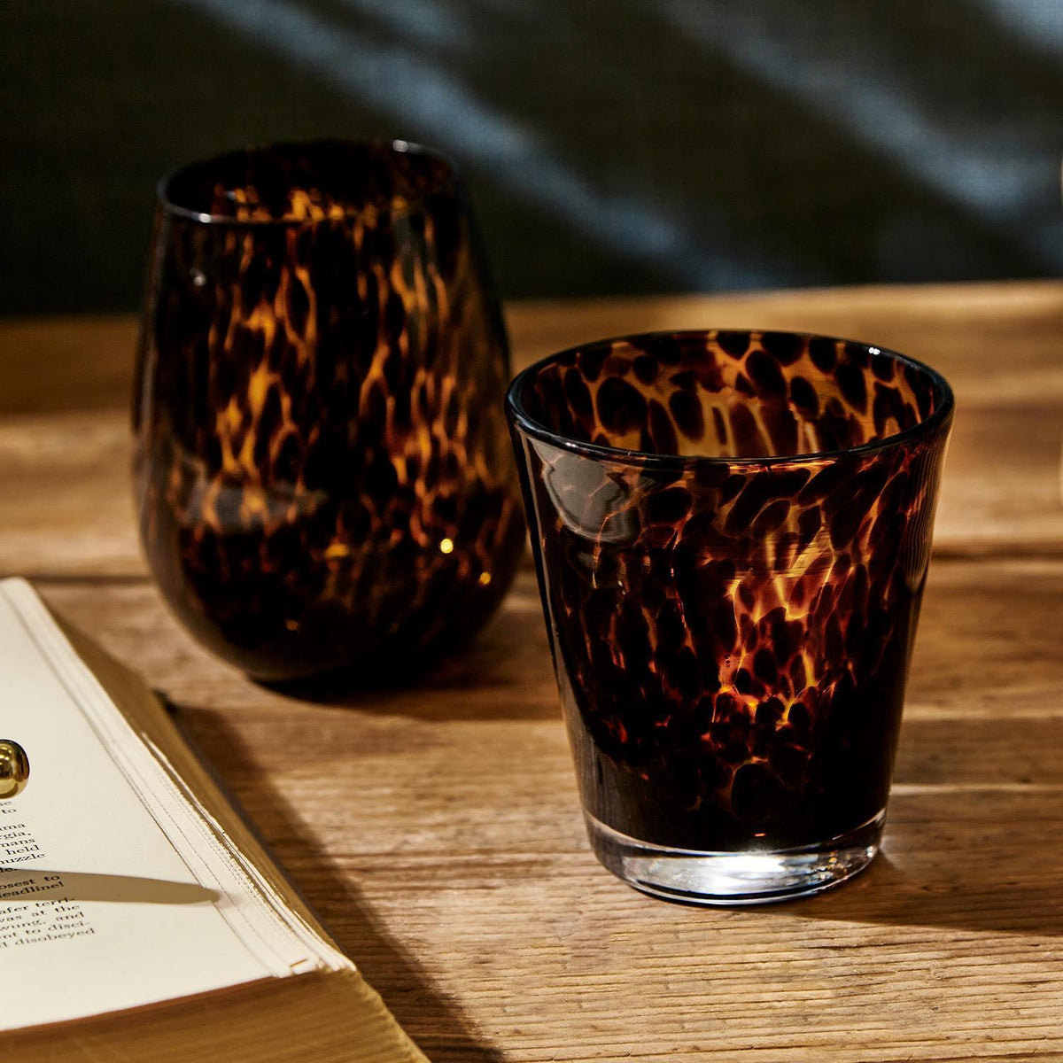 Tortoise Stemless Wine Glass