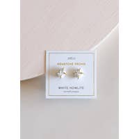 White Howlite Gemstone Earrings