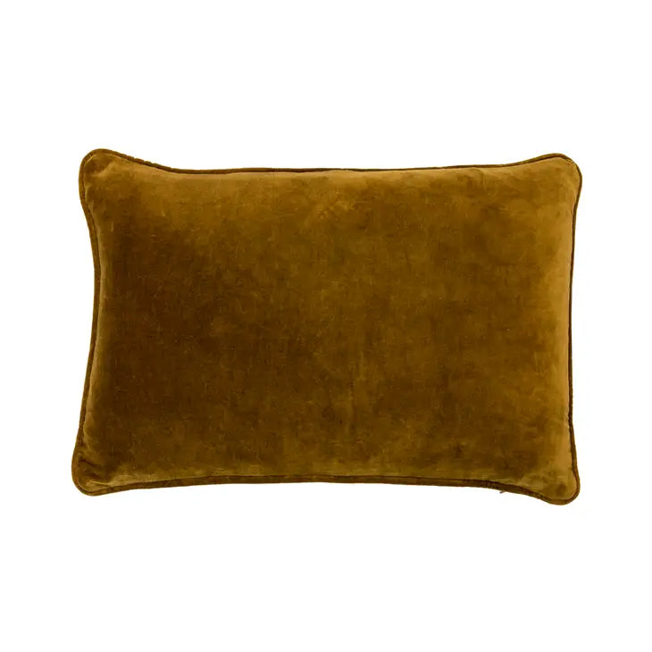 Olive Green Velvet Pillow