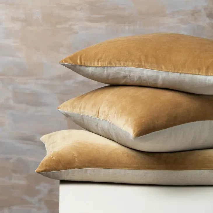 Linen + Velvet Bolster Nutmeg